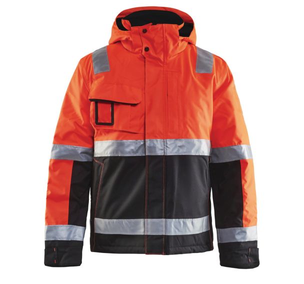 Veste haute visibilité hiver stretch 2D rouge fluorescent/noir