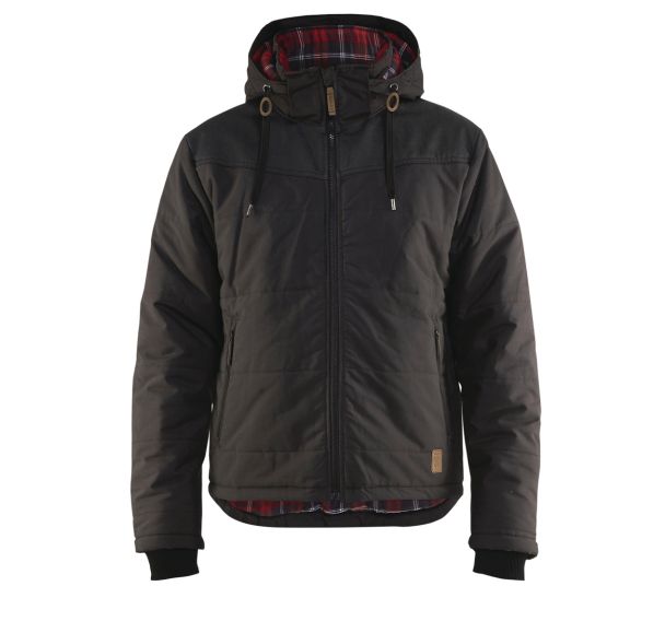 Veste hiver gris foncé épaules renforcées