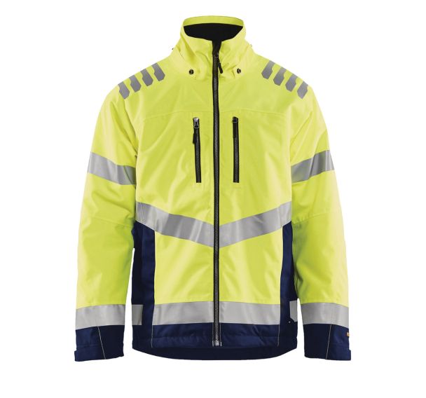Veste hiver haute visibilité jaune fluorescent/marine, étanche