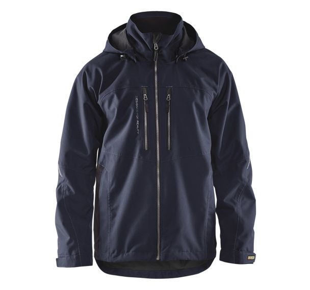 Veste hiver technique marine foncé/noir, matériau respirant étanche
