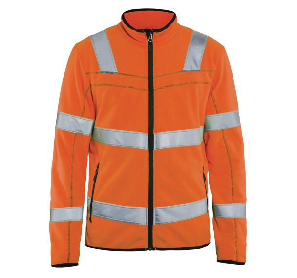 Veste micropolaire Haute-visbilité orange fluorescent
