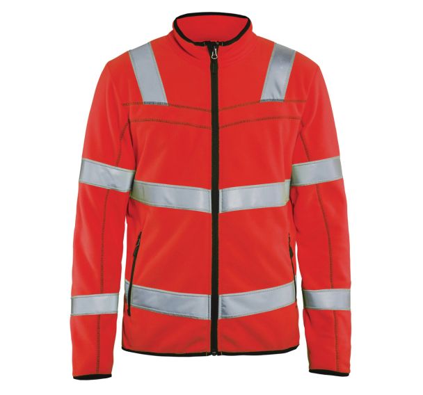 Veste micropolaire Haute-visbilité rouge fluorescent