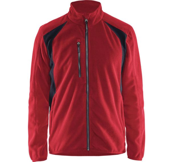 Veste micropolaire rouge/noir taille L