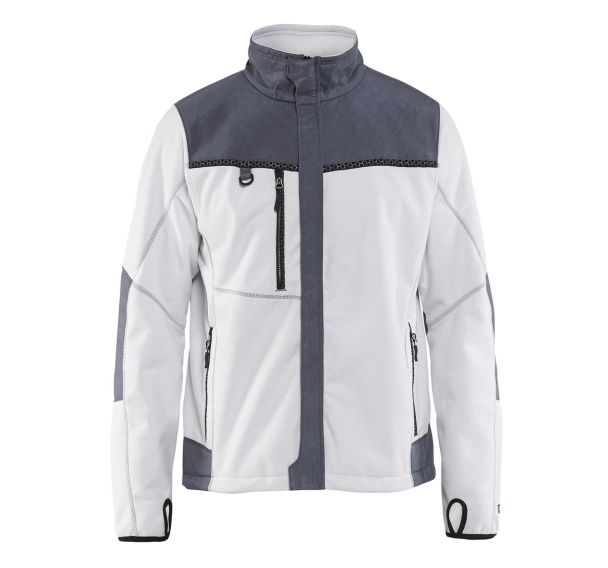 Veste polaire coupe-vent blanc/gris