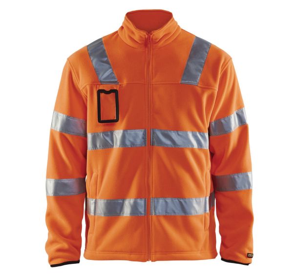 Veste polaire haute visibilité orange fluorescent