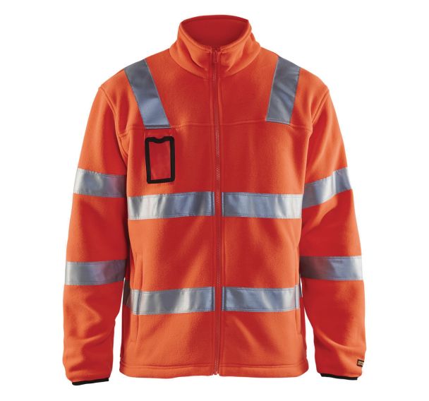 Veste polaire haute visibilité rouge fluorescent