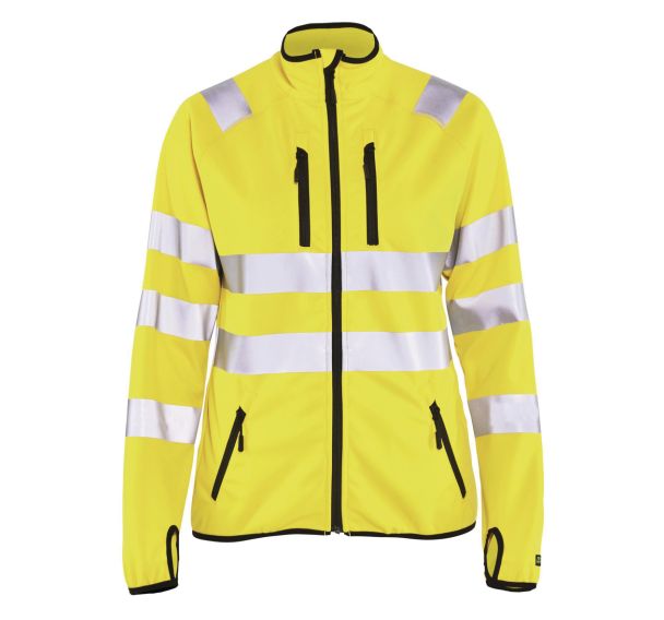 Veste softshell haute visibilité femme jaune fluorescent