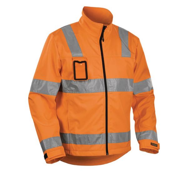 Veste softshell haute visibilité orange fluorescent étanche