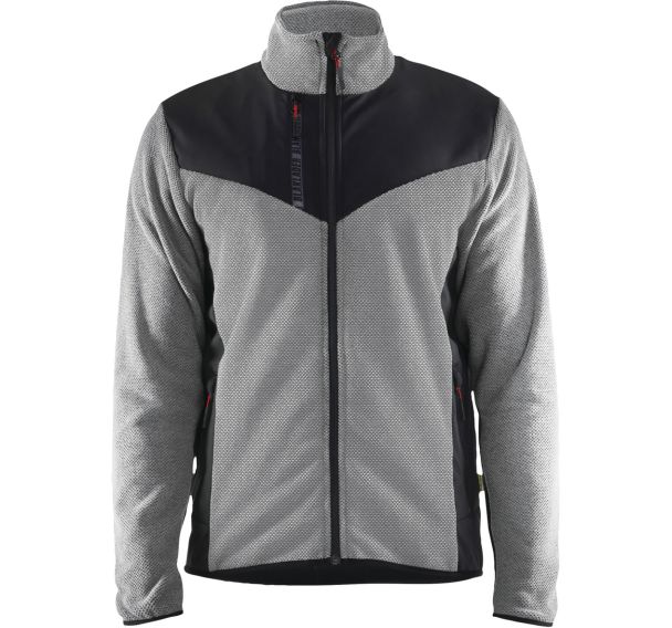 Veste tricotée gris chiné - S