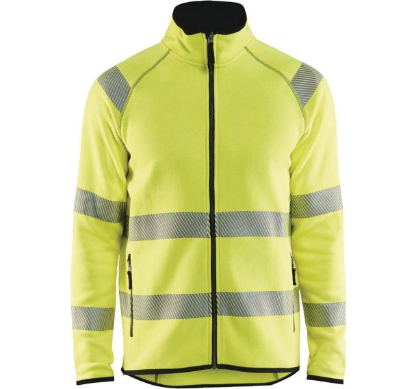 Veste tricotée haute-visibilité jaune fluorescent taille XXL