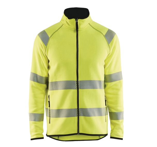 Veste tricotée haute visibilité jaune fluorescent
