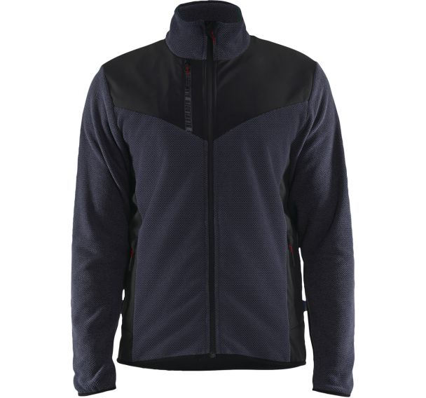 Veste tricotée marine foncé noir - S