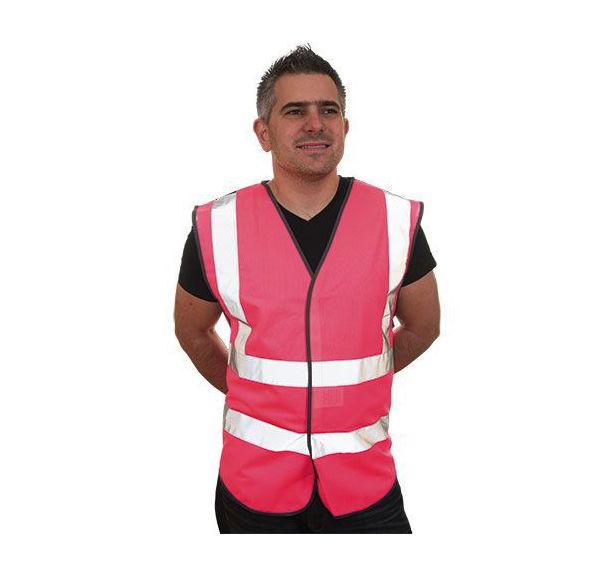 Vestes roses haute visibilité