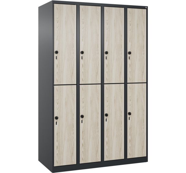 Vestiaire 2 niveaux Evolo PLUS-8 casiers-RAL7021