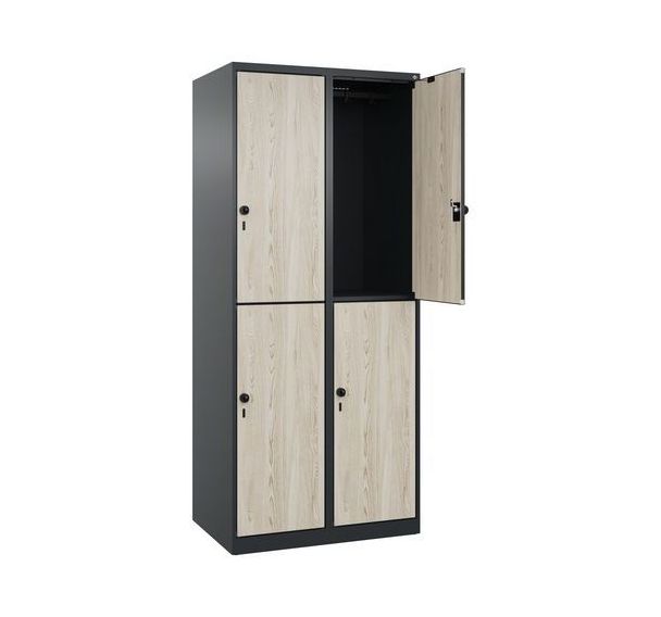 Vestiaire 2 niveaux Evolo PLUS - 4 casiers, largeur 400 mm
