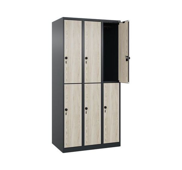 Vestiaire 2 niveaux Evolo PLUS - 6 casiers, largeur 300 mm