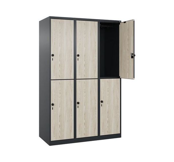 Vestiaire 2 niveaux Evolo PLUS - 6 casiers, largeur 400 mm