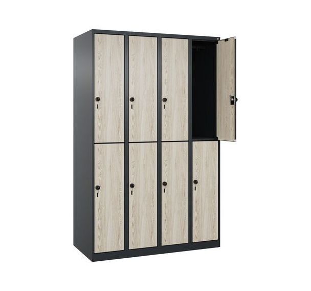 Vestiaire 2 niveaux Evolo PLUS - 8 casiers, largeur 300 mm