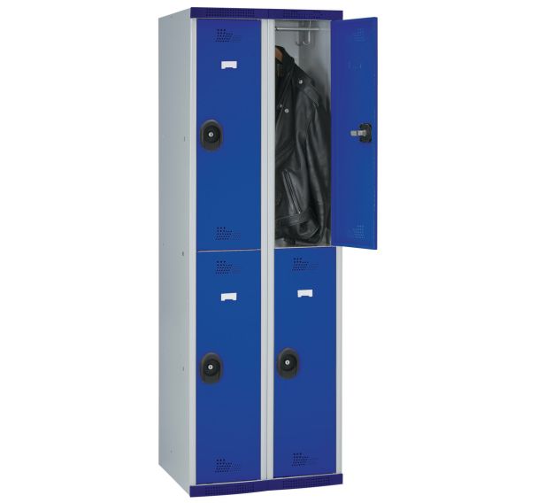 Vestiaire 4 cases Seamline Optimum® - 2 colonnes - Sur socle - Acial