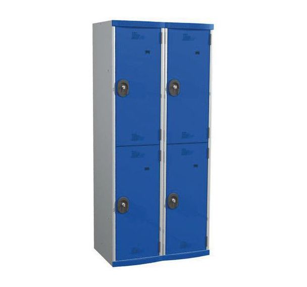Vestiaire 4 cases penderie Seamline Optimum® - 2 colonnes largeur 400 mm - Sur socle - Acial