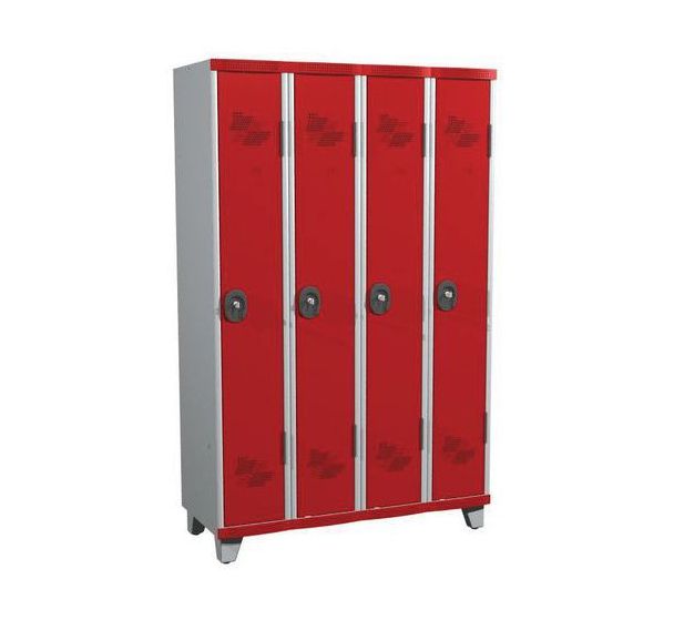 Vestiaire 4 colonnes Seamline Optimum® Largeur 300 mm sur pieds- Acial