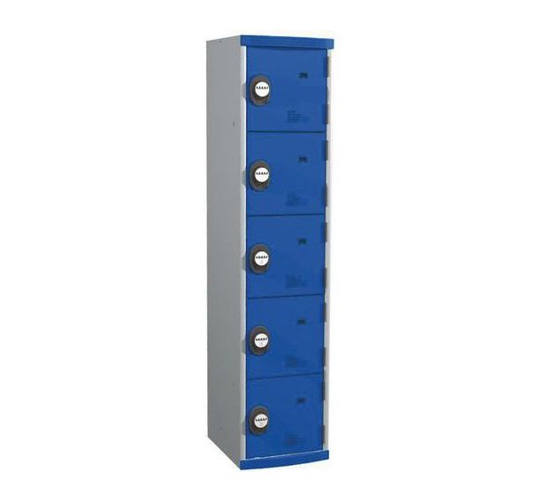 Vestiaire 5 cases Seamline Optimum® - 1 colonne largeur 400 mm - Sur socle - Acial