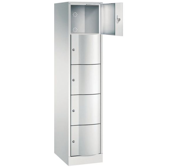 Vestiaire 5 cases porte antivandalisme - 1 colonne largeur 380 mm - Sur socle - CP