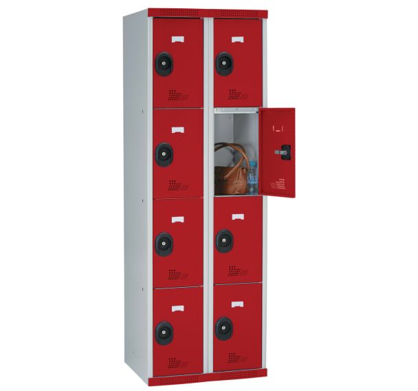 Vestiaire 8 cases Seamline Optimum® - 2 colonnes largeur 300 mm - Sur socle - Acial