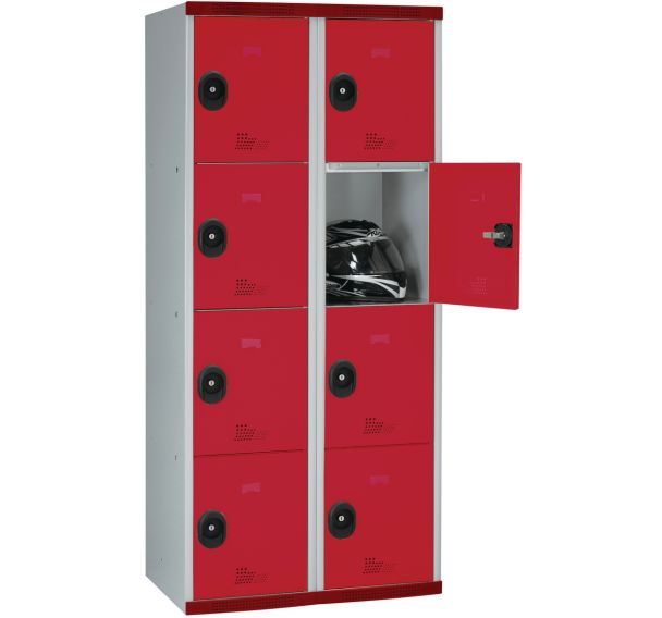 Vestiaire 8 cases Seamline Optimum® - 2 colonnes largeur 400 mm - Sur socle - Acial