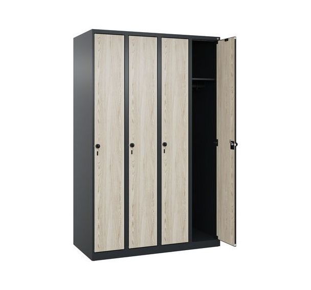 Vestiaire Evolo PLUS - 4 colonnes, largeur 300 mm