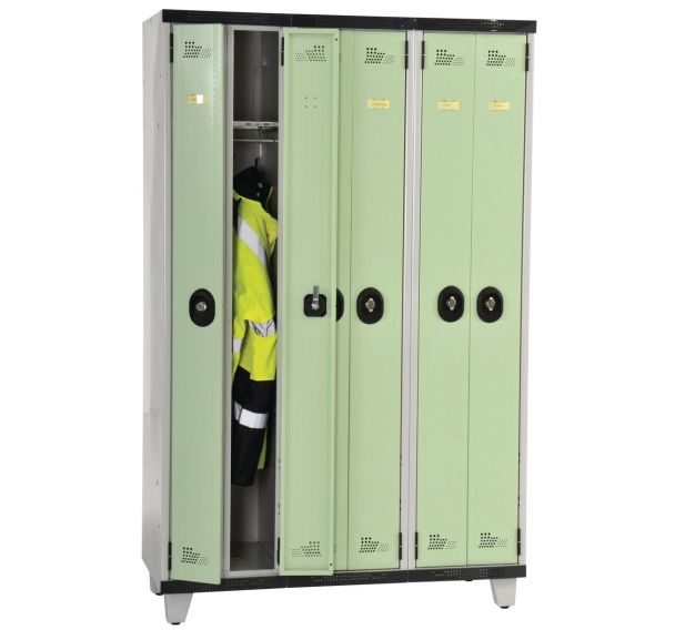 Vestiaire compact 3 colonnes sur pieds - Largeur 1200 mm - Acial