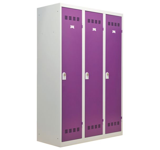 Vestiaire industrie salissante - Largeur 400 mm - 3 colonnes - Vinco