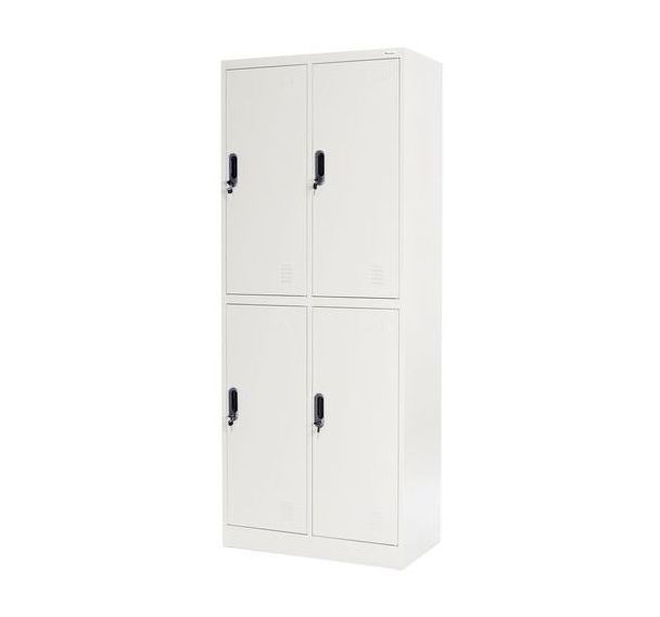 Vestiaire métal 2 cases gris - 2 colonnes - Manutan Expert
