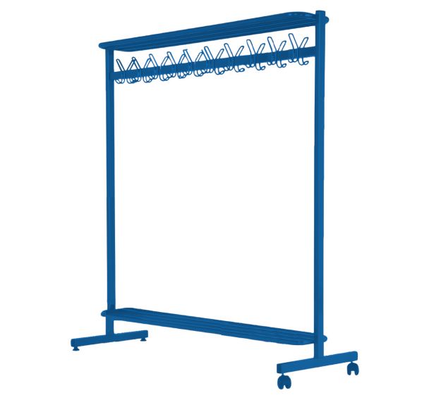 Vestiaire mobile 20 bipatères Bleu