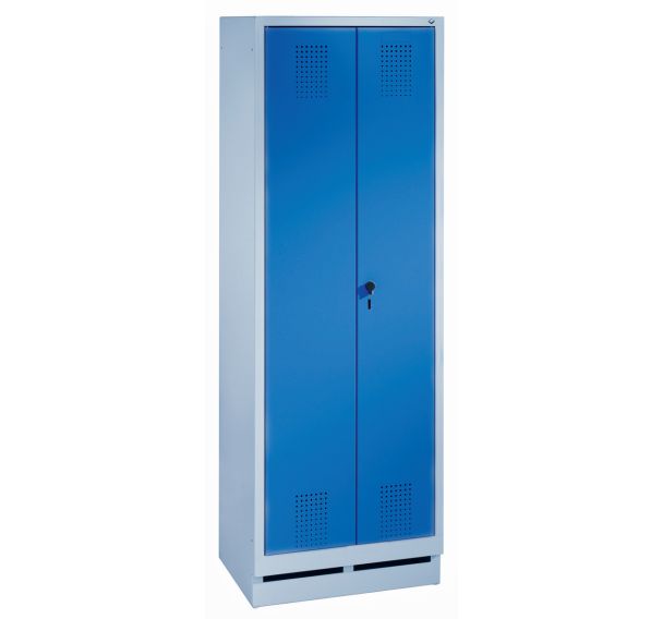 Vestiaire monobloc grande largeur 610 mm 1 personne Gris clair/Bleu
