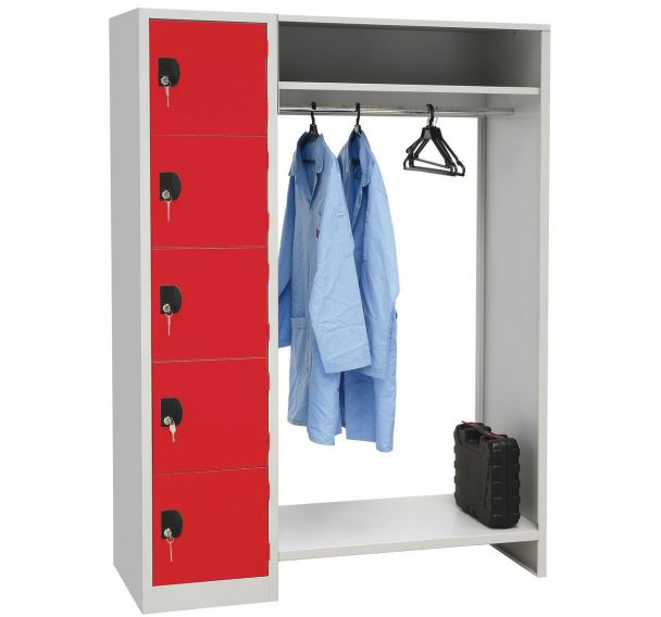 Vestiaire multicases penderie ouverte Modulo 1 à 2 colonnes - Manutan Expert