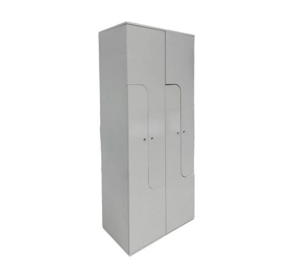 Vestiaire reconditionné 2 colonnes 4 cases portes L - Gris