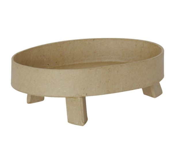 Vide poche 3 pieds ovale 13x9x4cm (Lot de 10)