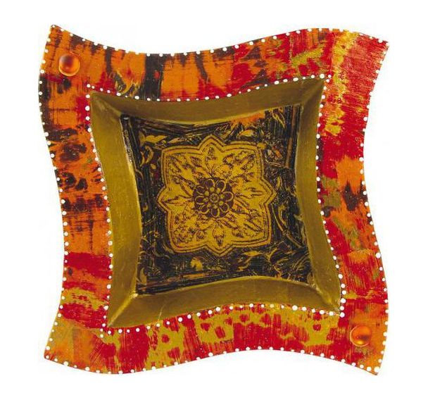 Vide poche plateau forme carrée fantaisie 190 mm