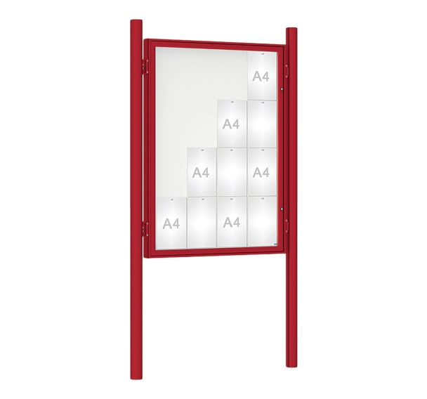 Vitrine 1000 poteaux initiaux Ø 76 mm scellement - Procity