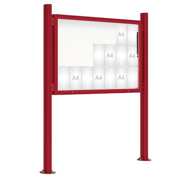 Vitrine 2000 poteaux Quatro initiaux platines - Procity