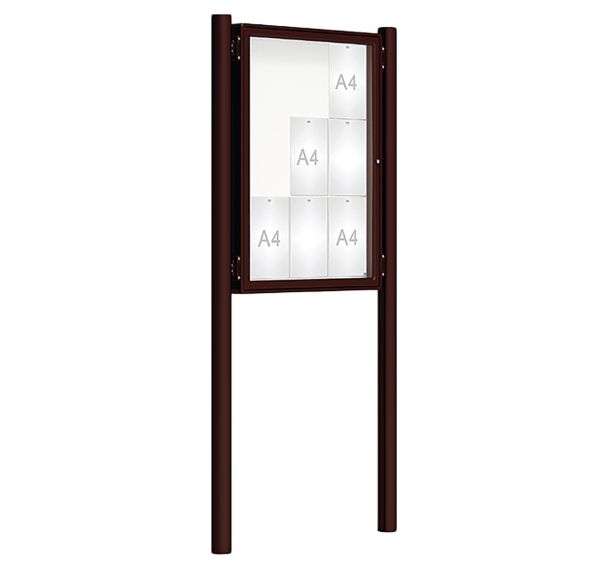 Vitrine 2000 poteaux initiaux Ø 76 mm scellement - Procity