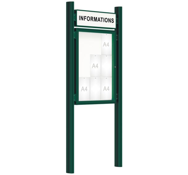 Vitrine 2000 titre poteaux Quatro initiaux scellement - Procity