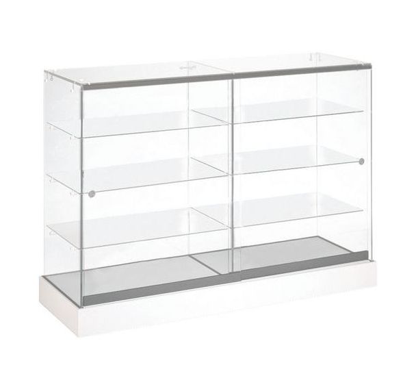 Vitrine ASF147 Lxhxp: 125 x 90 x 46 cm socle Blanc