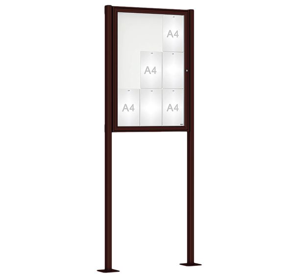 Vitrine Classique poteaux initiaux platines - Procity