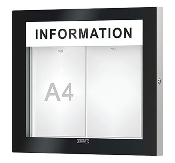 Vitrine Edge murale avec titre épaisseur 54 mm - Procity