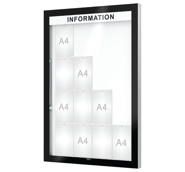 Vitrine Edge murale avec titre épaisseur 80 mm - Procity