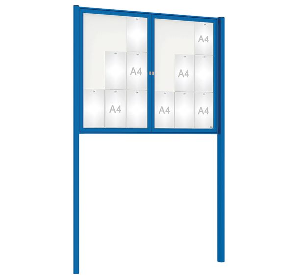 Vitrine Tradition double battant poteaux initiaux - Procity