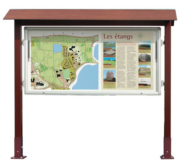 Vitrine aluminium et bois simple face - Procity