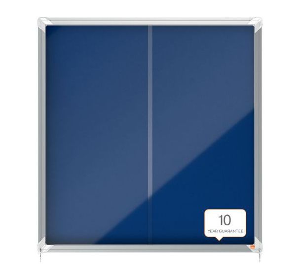 Vitrine d'affichage porte coulissante -  gris - 12xA4 - Nobo